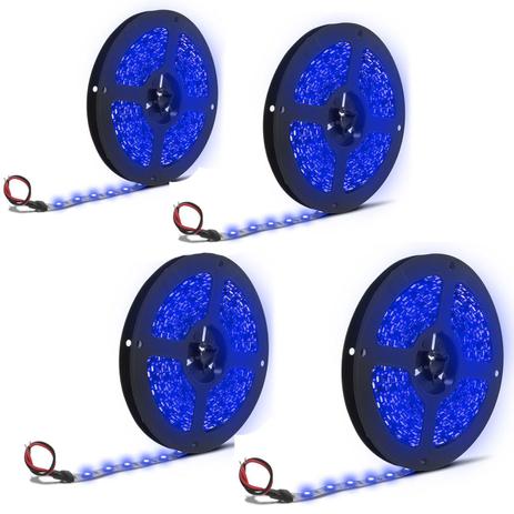 Kit 4 Fitas Leds Automotiva Bobina Rolo 5M 300 Leds 12V Azul Dupla Face A Prova DÁgua Farol Carro - Prime Menor preço em Kit 4 Fitas Leds Automotiva Bobina Rolo 5M 300 Leds 12V Azul Dupla Face A Prova DÁgua Farol Carro - Prime