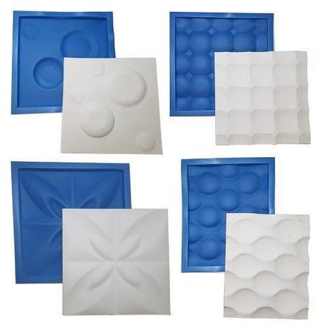 Kit 4 Formas de Plástico com EVA para Placas de Gesso - Xmoldes Formas 3D Menor preço em Kit 4 Formas de Plástico com EVA para Placas de Gesso - Xmoldes Formas 3D