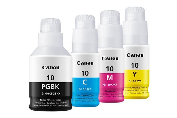 Kit 4 Garrafas De Tinta Refil Canon Original Mega Tank Gi-10, Gi10 - PIXMA G5010, G5011, G6010, G6011, GM2010 e GM2011 Menor preço em Kit 4 Garrafas De Tinta Refil Canon Original Mega Tank Gi-10, Gi10 - PIXMA G5010, G5011, G6010, G6011, GM2010 e GM2011