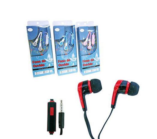 Kit 4 jogos de fones de ouvido com microfone 1.20 mt - Fu xing Menor preço em Kit 4 jogos de fones de ouvido com microfone 1.20 mt - Fu xing