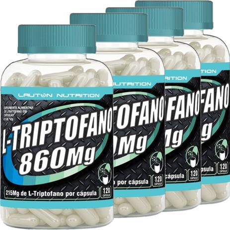 Kit 4 L Triptofano 860mg 120 Capsulas Lauton Nutrition Menor preço em Kit 4 L Triptofano 860mg 120 Capsulas Lauton Nutrition