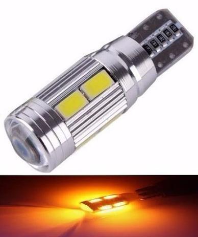 Menor preço em Kit 4 Lampada T10 Cambus Cree 10 Led Amarela 12v - Mfl