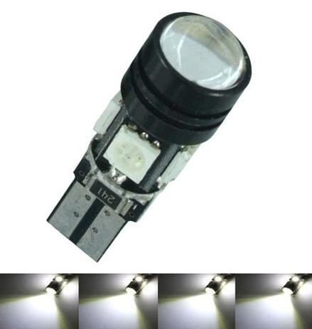 Menor preço em Kit 4 Lampada T10 Cambus Cree 5 Led Branca Canceller 12v - Mfl