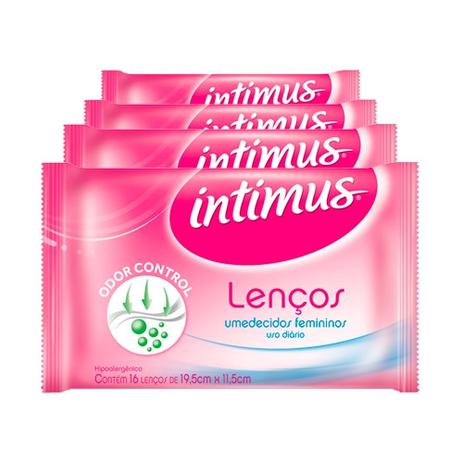 Kit 4 Lenços Umedecidos Intimus com 16 Unidades é boa?