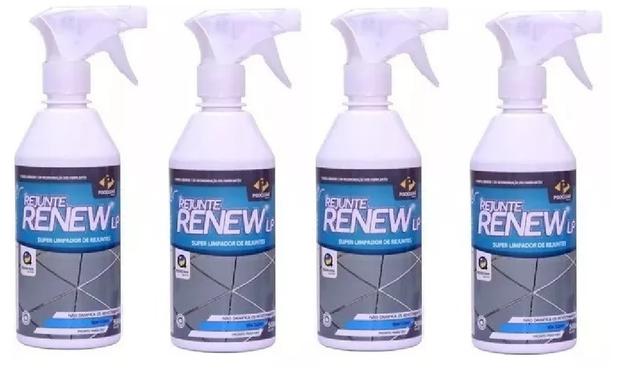 Kit 4 Limpa Rejunte Renew Lp Porcelanato Pisoclean 500ml Menor preço em Kit 4 Limpa Rejunte Renew Lp Porcelanato Pisoclean 500ml