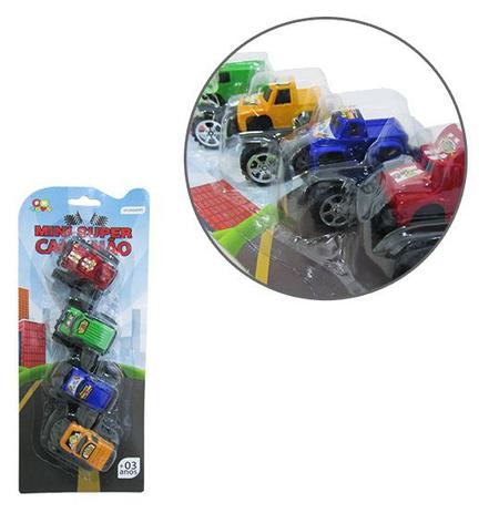 Kit 4 mini super caminhonetes estilo monster com rodas gigantes e a fricção - 20 comercial é boa?