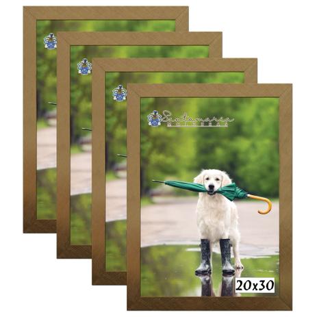 Kit 4 Molduras Porta Retrato 20X30 Dourado - Santamaria molduras é boa?