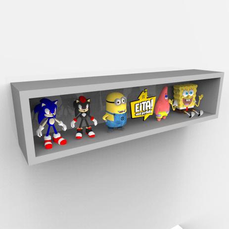 KIT 4 Nichos Varias Cores Organizador Coleções e Brinquedos 60cm - Eita! casa perfeita Menor preço em KIT 4 Nichos Varias Cores Organizador Coleções e Brinquedos 60cm - Eita! casa perfeita