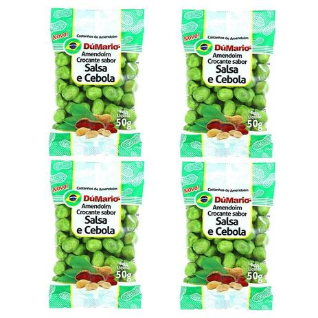 Kit 4 Pacotes Amendoim Crocante Sabor Cebola Salsa 50 gramas - Amendoim dumario Menor preço em Kit 4 Pacotes Amendoim Crocante Sabor Cebola Salsa 50 gramas - Amendoim dumario