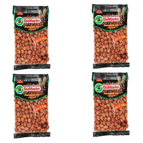 Kit 4 Pacotes Amendoim Frito com Casca Salgado 170 gramas - Amendoim dumario Menor preço em Kit 4 Pacotes Amendoim Frito com Casca Salgado 170 gramas - Amendoim dumario
