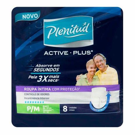 Kit 4 Pcts. Fralda Geriatrica Plenitud Active Plus P/M - 32 Unds Menor preço em Kit 4 Pcts. Fralda Geriatrica Plenitud Active Plus P/M - 32 Unds