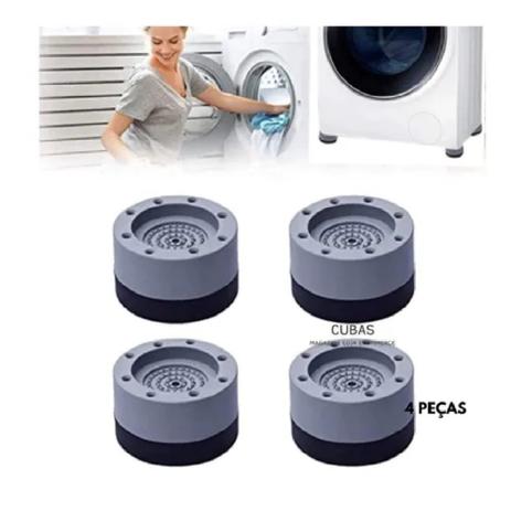 Kit 4 Peças Pé Antiderrapante Nivelador Almofada Maquina Lavar Fogão Anti Vibração - prime Menor preço em Kit 4 Peças Pé Antiderrapante Nivelador Almofada Maquina Lavar Fogão Anti Vibração - prime