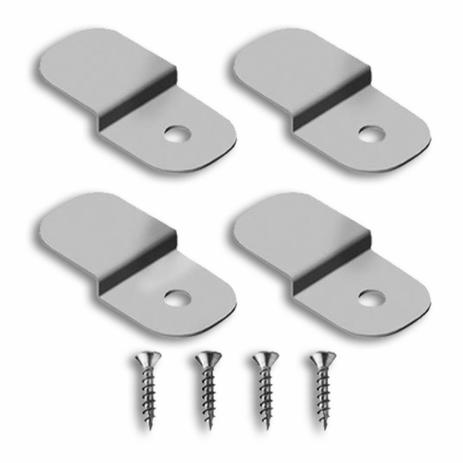 Kit 4 Peças - Suporte De Ferro Para Espelhos Em Guarda Roupa / Armário 3cm Com Parafuso - Fabio ferragens Menor preço em Kit 4 Peças - Suporte De Ferro Para Espelhos Em Guarda Roupa / Armário 3cm Com Parafuso - Fabio ferragens