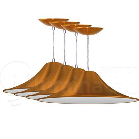 Kit 4 Pendentes Chapéu Chinês (Cobre Verniz / Branco) - Shop da iluminação Menor preço em Kit 4 Pendentes Chapéu Chinês (Cobre Verniz / Branco) - Shop da iluminação