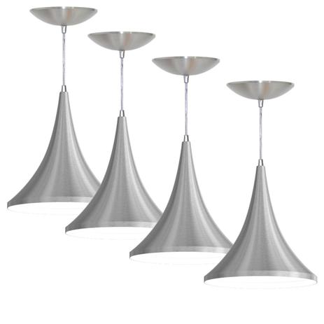 Kit 4 Pendentes Colibri (Escvoado / Branco) - Shop da iluminação é ruim? Kit 4 Pendentes Colibri (Escvoado / Branco) - Shop da iluminação é boa?