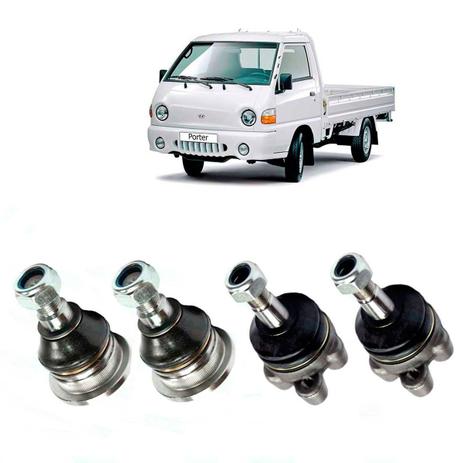 Kit 4 Pivôs Suspensão Inferiores e Superiores LD/LE H100 HR Porter/L300 - Perfect Menor preço em Kit 4 Pivôs Suspensão Inferiores e Superiores LD/LE H100 HR Porter/L300 - Perfect
