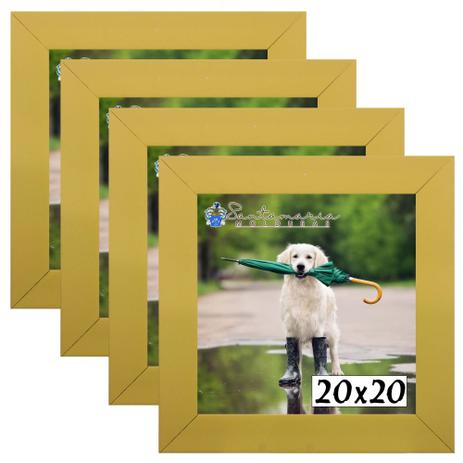 Kit 4 Porta Retrado Molduras 20x20 Amarelo - Santamaria molduras Menor preço em Kit 4 Porta Retrado Molduras 20x20 Amarelo - Santamaria molduras