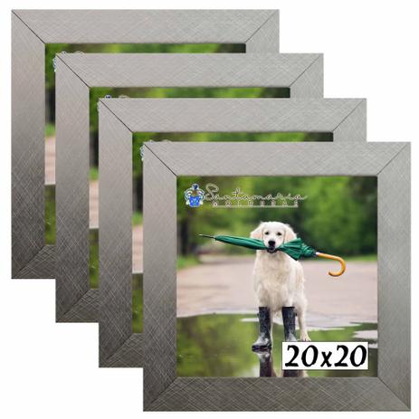Kit 4 Porta Retrado Molduras 20x20 Prateado - Santamaria molduras Menor preço em Kit 4 Porta Retrado Molduras 20x20 Prateado - Santamaria molduras
