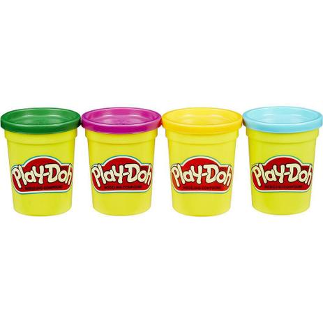 Kit 4 Potes De Massinha Play-doh - CORES SECUNDARIAS - Hasbro Menor preço em Kit 4 Potes De Massinha Play-doh - CORES SECUNDARIAS - Hasbro