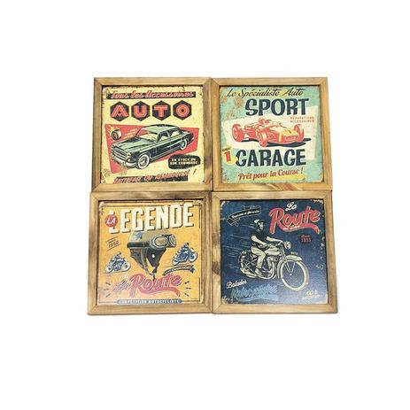 Kit 4 Quadros Decorativo Quarto Sala 20x20Cm Madeira Bege - Maisaz Menor preço em Kit 4 Quadros Decorativo Quarto Sala 20x20Cm Madeira Bege - Maisaz