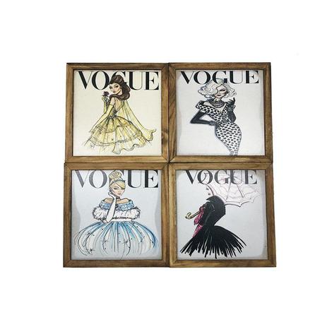 Kit 4 Quadros Decorativo Quarto Sala 20x20Cm Madeira Vogue - Maisaz Menor preço em Kit 4 Quadros Decorativo Quarto Sala 20x20Cm Madeira Vogue - Maisaz