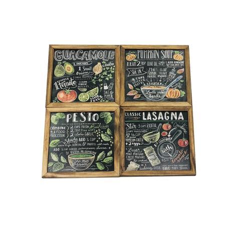 Kit 4 Quadros Decorativos Parede Madeira Mdf 20x20 Lasangna - Maisaz Menor preço em Kit 4 Quadros Decorativos Parede Madeira Mdf 20x20 Lasangna - Maisaz