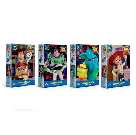 Kit 4 Quebra - Cabeça Toy Story 4 - Toyster Menor preço em Kit 4 Quebra - Cabeça Toy Story 4 - Toyster