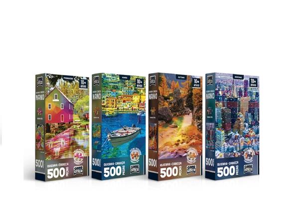 Kit 4 Quebra - Cabeças Nano 500 Pçs cada - Quatro Estações - Toyster Menor preço em Kit 4 Quebra - Cabeças Nano 500 Pçs cada - Quatro Estações - Toyster