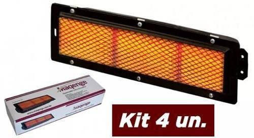 KIT 4 Queimadores Infravermelho a Gás para Assador e Churrasqueira - Maqenge Menor preço em KIT 4 Queimadores Infravermelho a Gás para Assador e Churrasqueira - Maqenge
