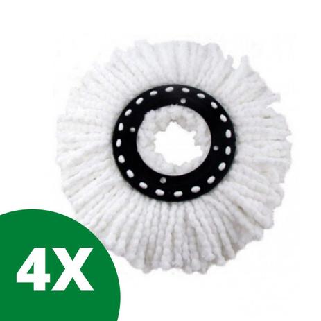 Kit 4 Refil Mop 360 Esfregão Giratório Balde Mop de Limpeza - Futuro Menor preço em Kit 4 Refil Mop 360 Esfregão Giratório Balde Mop de Limpeza - Futuro
