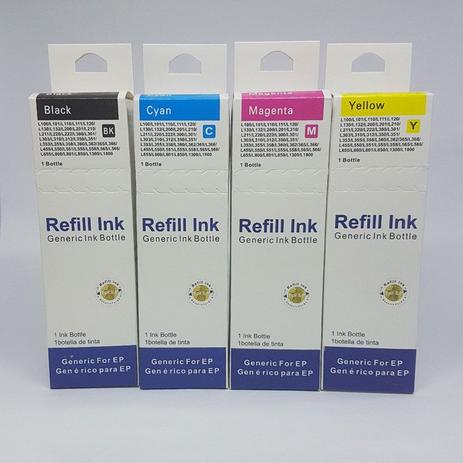 Kit 4 Refis Tinta Sublimática Epson Universal Ecotank 1 de Cada Cor - Refill ink é boa?