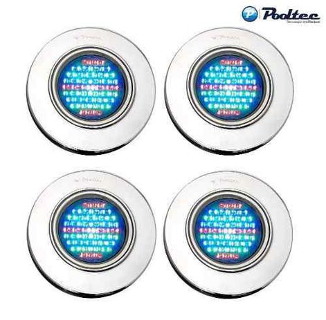 Kit 4 Refletor Para Piscina Led 65 Inox Colorido - Até 36 m² - Pooltec Menor preço em Kit 4 Refletor Para Piscina Led 65 Inox Colorido - Até 36 m² - Pooltec