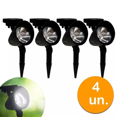 Kit 4 refletor Solar jardim led branco 10x mais forte Luminária prova de água - Ecoforce Menor preço em Kit 4 refletor Solar jardim led branco 10x mais forte Luminária prova de água - Ecoforce