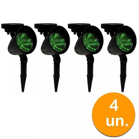 Kit 4 refletor Solar jardim led verde 10x mais forte Luminária prova de água - Ecoforce Menor preço em Kit 4 refletor Solar jardim led verde 10x mais forte Luminária prova de água - Ecoforce