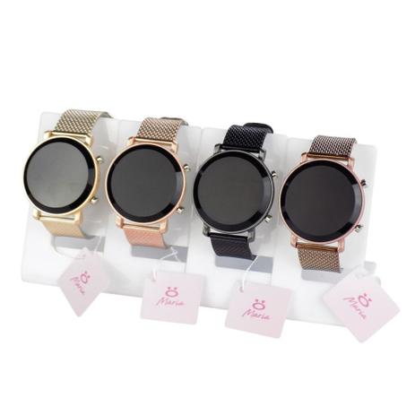 Kit 4 Relógios Feminino Led Dourado - Orizom Menor preço em Kit 4 Relógios Feminino Led Dourado - Orizom