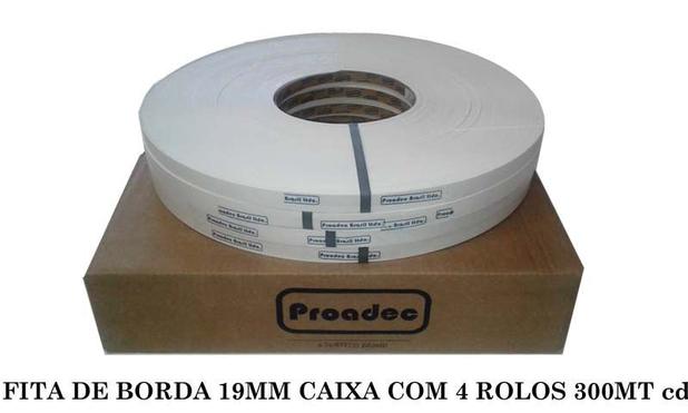 KIT 4 ROLOS Fita De Borda 300mt cd PROADEC 19MM Pvc Menor preço em KIT 4 ROLOS Fita De Borda 300mt cd PROADEC 19MM Pvc