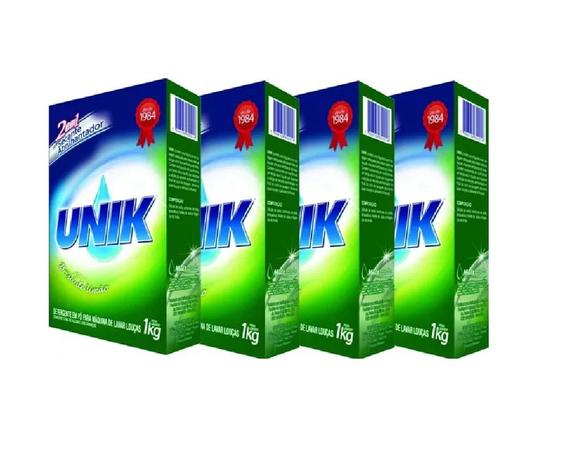 Kit 4 Sabão Para Máquina De Lavar Louças 2 em 1 Com Secante e Abrilhantador Unik 1kg - Total 4kg Menor preço em Kit 4 Sabão Para Máquina De Lavar Louças 2 em 1 Com Secante e Abrilhantador Unik 1kg - Total 4kg