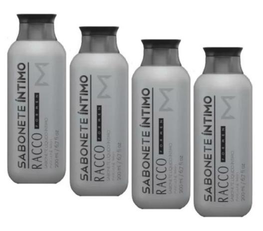Kit 4 Sabonete Íntimo Masculino Racco For Men Racco 200ml Menor preço em Kit 4 Sabonete Íntimo Masculino Racco For Men Racco 200ml