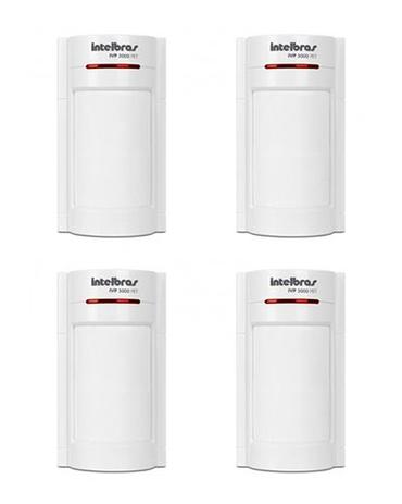 Kit 4 Sensores Para Alarme Passivo Ir IVP 3000 PET Intelbras Menor preço em Kit 4 Sensores Para Alarme Passivo Ir IVP 3000 PET Intelbras