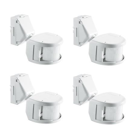 Kit 4 Sensores Presença Frontal Externo Branco 180 Exatron Menor preço em Kit 4 Sensores Presença Frontal Externo Branco 180 Exatron