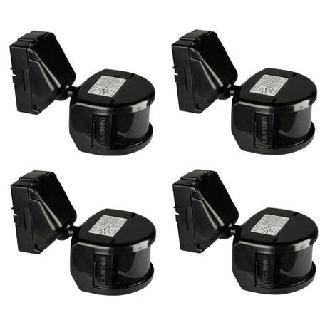 Kit 4 Sensores Presença Frontal Externo Preto 180 Exatron Menor preço em Kit 4 Sensores Presença Frontal Externo Preto 180 Exatron