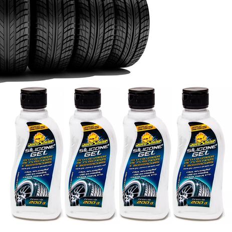Kit 4 Silicone Gel 200g Autoshine Menor preço em Kit 4 Silicone Gel 200g Autoshine