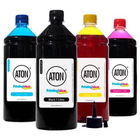 Kit 4 Tintas Para Canon G3110 Cmyk 1 Litro Aton Refil De Tinta Magazine Luiza