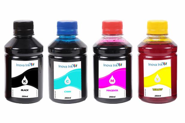 Kit 4 Tintas para Cartucho Brother LC509 LC505 CMYK 250ml Inova Ink Menor preço em Kit 4 Tintas para Cartucho Brother LC509 LC505 CMYK 250ml Inova Ink