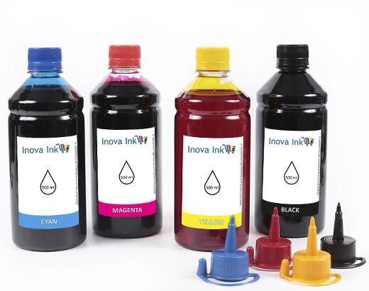 Kit 4 Tintas para Epson L365 Bulk Ink CMYK 500ml Inova Ink Menor preço em Kit 4 Tintas para Epson L365 Bulk Ink CMYK 500ml Inova Ink