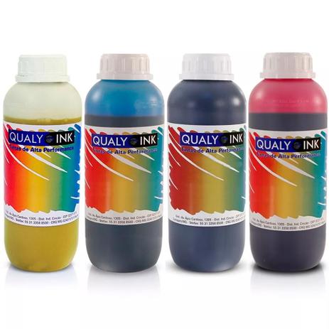 Kit 4 Tintas para Epson L365 EcoTank CMYK Corante Qualy Ink 1 Litro Menor preço em Kit 4 Tintas para Epson L365 EcoTank CMYK Corante Qualy Ink 1 Litro