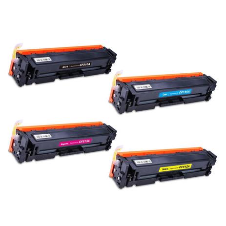 Kit 4 Toner Compatível Hp Cf510a Cf511a Cf512a Cf513a 204a M180 K C M Y - Bestchoice Menor preço em Kit 4 Toner Compatível Hp Cf510a Cf511a Cf512a Cf513a 204a M180 K C M Y - Bestchoice