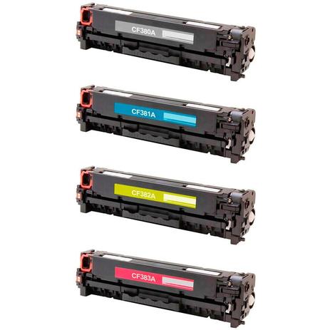 Kit 4 Toners HP CF380 80A 81A 82A 83A 312A M476 M476NW M476DW Compativel - Novasupri Menor preço em Kit 4 Toners HP CF380 80A 81A 82A 83A 312A M476 M476NW M476DW Compativel - Novasupri