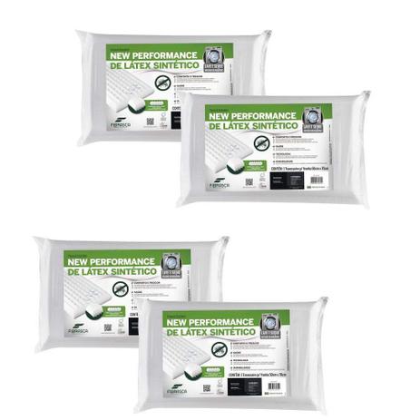 Kit 4 Travesseiro Fibrasca Látex Plus Sintético Lavável Em Maquina Menor preço em Kit 4 Travesseiro Fibrasca Látex Plus Sintético Lavável Em Maquina