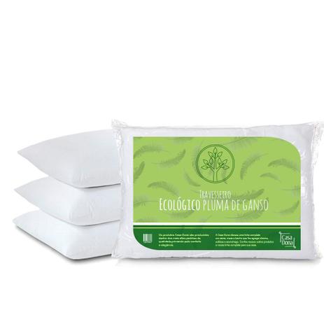 KIT 4 Travesseiros Pluma de Ganso Ecologica Casa Dona 50x70cm 200 fios Menor preço em KIT 4 Travesseiros Pluma de Ganso Ecologica Casa Dona 50x70cm 200 fios